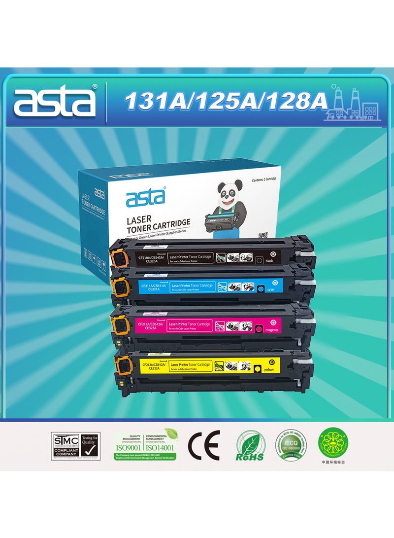 استا خرطوشة حبر ملونة ASTA CB540A CB541A CB542A CB543A 125A متوافقة مع طابعة ليزر جيت CM1300 CM1312 CP1210 CP1215 CP1515n CP1518ni 125 540 541 542 543 A - Image 1